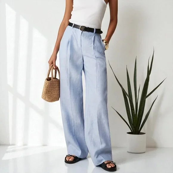 J. Crew Wide-leg Essential pant in linen Size 16 - Picture 1 of 13